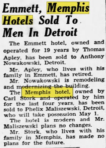 Memphis Hotel (Knickerbocker Hotel) - Mar 1946 Article